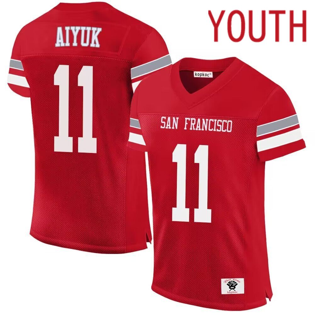Youth San Francisco 49ers 11 Aiyuk red 2024 Nike Limited NFL throwback Jersey